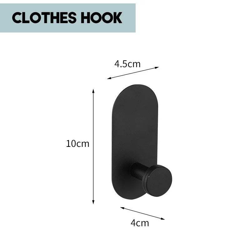 Towel Bar for Bathroom No Drilling Stainless Steel Black Bathroom Accessories Sets Toilet Tissue Roll Paper Holder Towel Rack