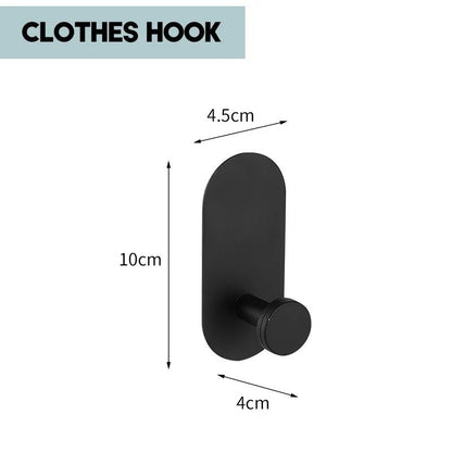 Towel Bar for Bathroom No Drilling Stainless Steel Black Bathroom Accessories Sets Toilet Tissue Roll Paper Holder Towel Rack