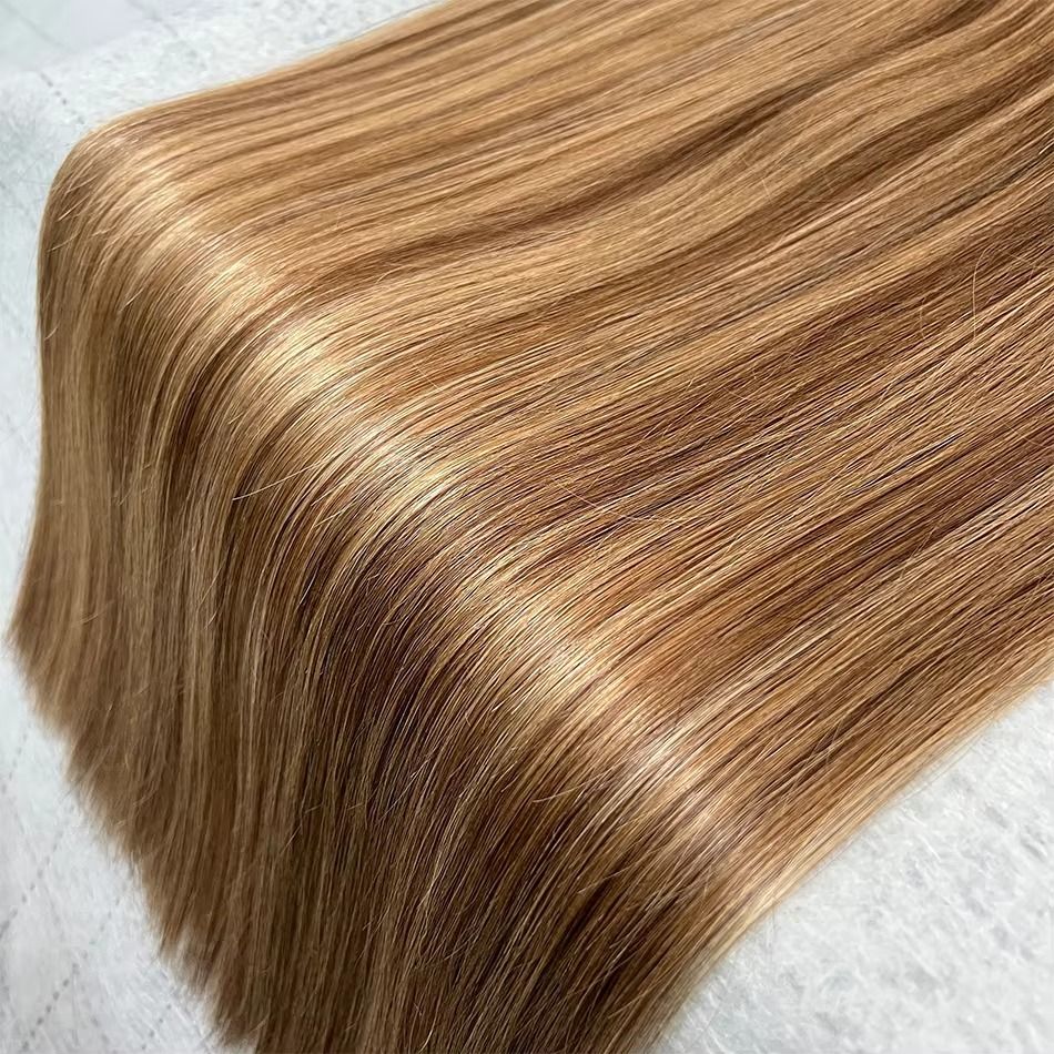Yiwigs 15A Grade P4/27 Straight Highlight Ombre Colored 100% Raw Virgin Human Hair Bundles Brown Hair Weave Extensions For Women