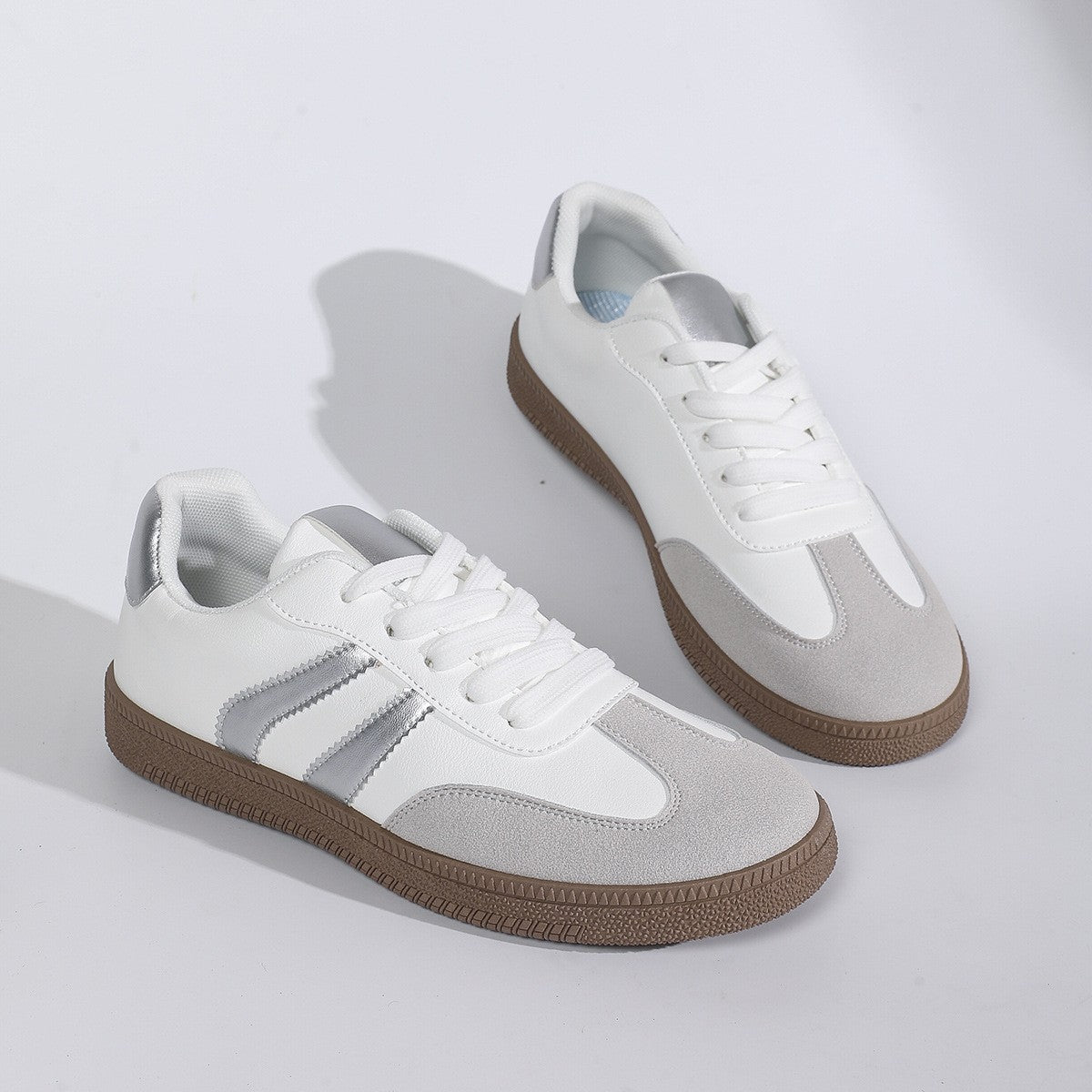 Spring Autumn Platform Sneakers Women Fashion Mixed Colors Lace-Up Sport Shoes Woman Comfortable Non Slip Flat Trainers Female