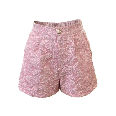 Summer New Women's FashionTextureTearable RetroHighWaist StraightShort Pants for Ladies Cross-Border European And American Style