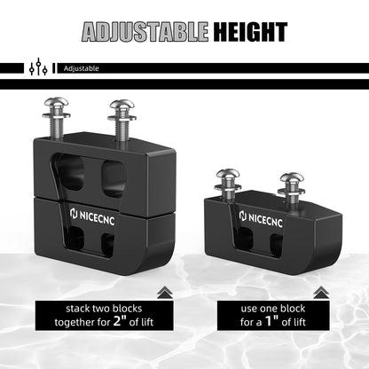 Para Harley Street Glide FLHX Road King 2006-2024 Bloco de Elevação de Cavalete 1"/2" Para Harley Electra Glide Standard Ultra Limited