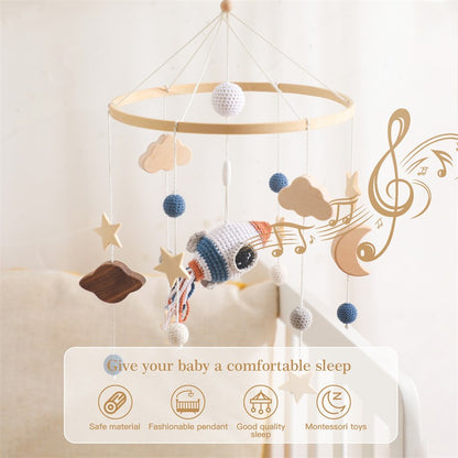 Baby Wooden Bracket Bed Bell 0 6 Months Toy Bracket Accessories Hanging Bracket Soft Mobile On the Bed Baby Room Decoration Crib