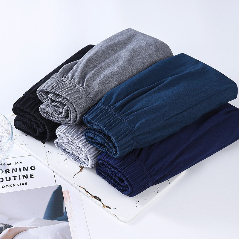 Pajama Pants Men's Shorts Summer Thin Casual Home Loose Large Size Five-Quarter Pants Home Beach Pants Men's Large Pants