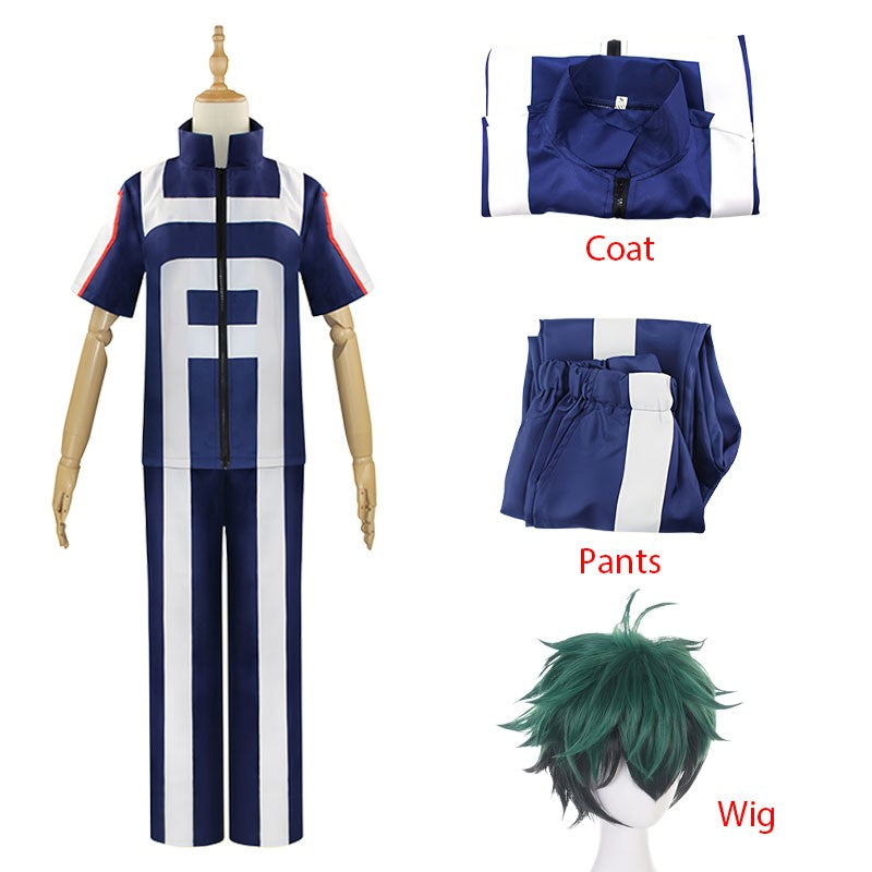 Anime My Hero Academia Cosplay Costumes Midoriya Izuku Cosplay Coat Pants Midoriya Izuku Suits Wig Halloween Carnival Cos Men