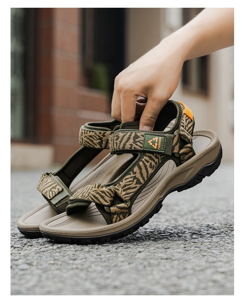 Classic Men's Hiking Sport Sandals Lightweight Leisure Beach Shoes Summer Open-Toe Breathable Travel Walking Sandials