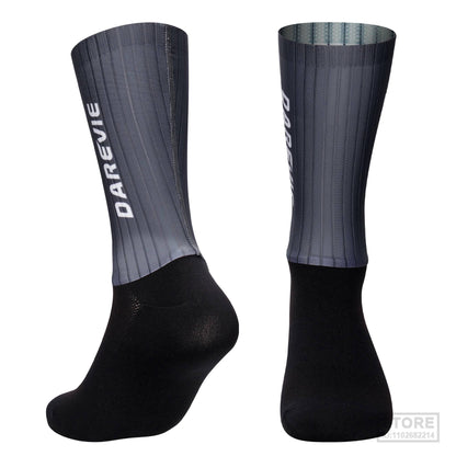 Pro DAREVIE Cycling Socks Aero Sock High Speed Sports For Men Anti-slip Breathable Athletic Moisture Control