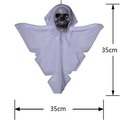 1/2Pcs Halloween Horror Skeleton Ghost Decoration Party Hanging Skull Skeleton Ornament Props Haunted Halloween Outdoor Decor