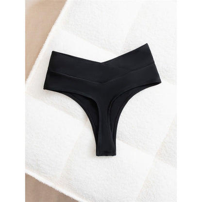 S - XL High Waist High Leg Cut Bikini Bottom Swim Brief Women Swimwear Female Bather Brazilian Tanga Panties Underwear K7095