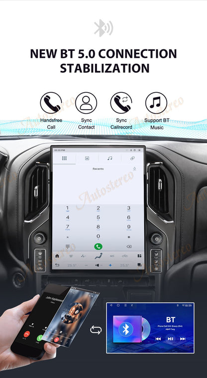 Rádio automotivo Android 13 de 15,6 polegadas para GMC Sierra Denali Silverado 2019 2020 2021 2022 2023 Carplay Rádio automotivo GPS de navegação multimídia