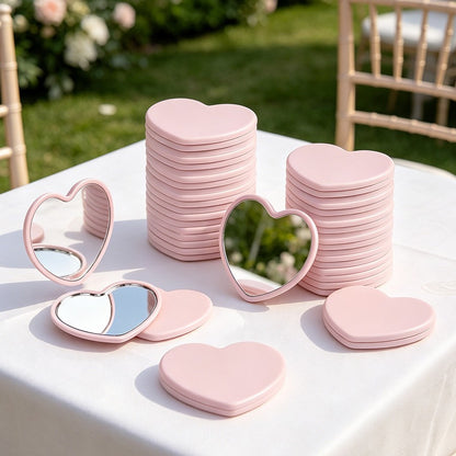10Pcs Heart Shaped Mini Mirrors Suitable for Wedding Birthday Party Holiday Gifts for guest Christmas Home Decoration Supplies