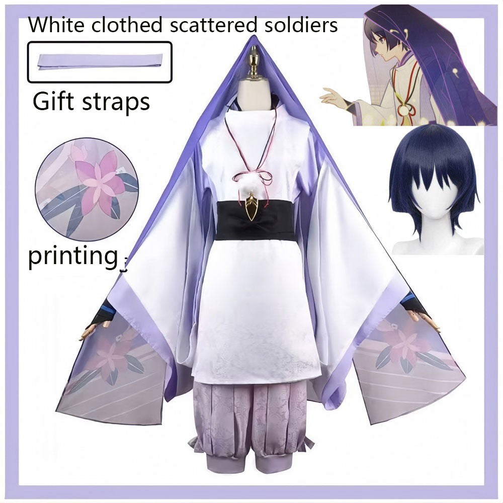 Scaramouche Wanderer Role Play Costume Complete Genshin Impact Cos Costume Past White Clothes Animation Festival Halloween