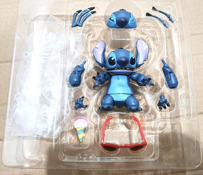 Kaiyodo Revoltech Stitch Boneco Articulado - Modelo Articulado Montável Coleção de Brinquedos Estatueta Decorativa para Presente Infantil
