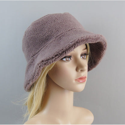 Chapéu de Pele de Carneiro Shearling Partículas Chapéus Femininos Inverno Quente Clássico Luxuoso Bonés de Alta Qualidade Chapéu Feminino Moda Novo Design Chapéu de Balde