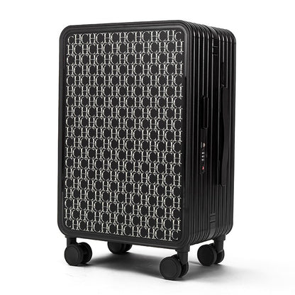 Classic Fashion Unisex New Roller Luggage Letter Design Large Capacity Business Travel Luggage