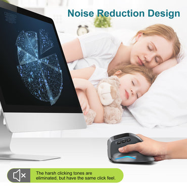Lefon F26C Vertical Mouse Wireless Bluetooth Ergonomic Mouse with OLED Screen Optical Rechargeable Gaming Mice for PC Laptop
