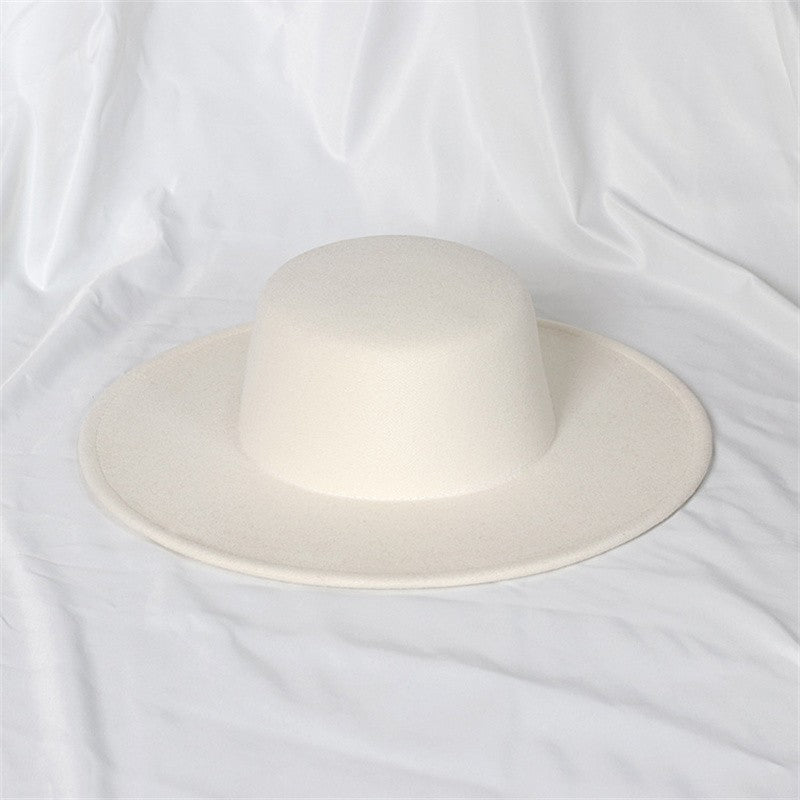 CHAPÉU FEMININO Chapéu Coco Chapéu Fedora Para Mulheres Chapéu Branco Plano Cinto De Luxo Senhoras Chapéu De Casamento Chapéus Fedora Outono Inverno ?????