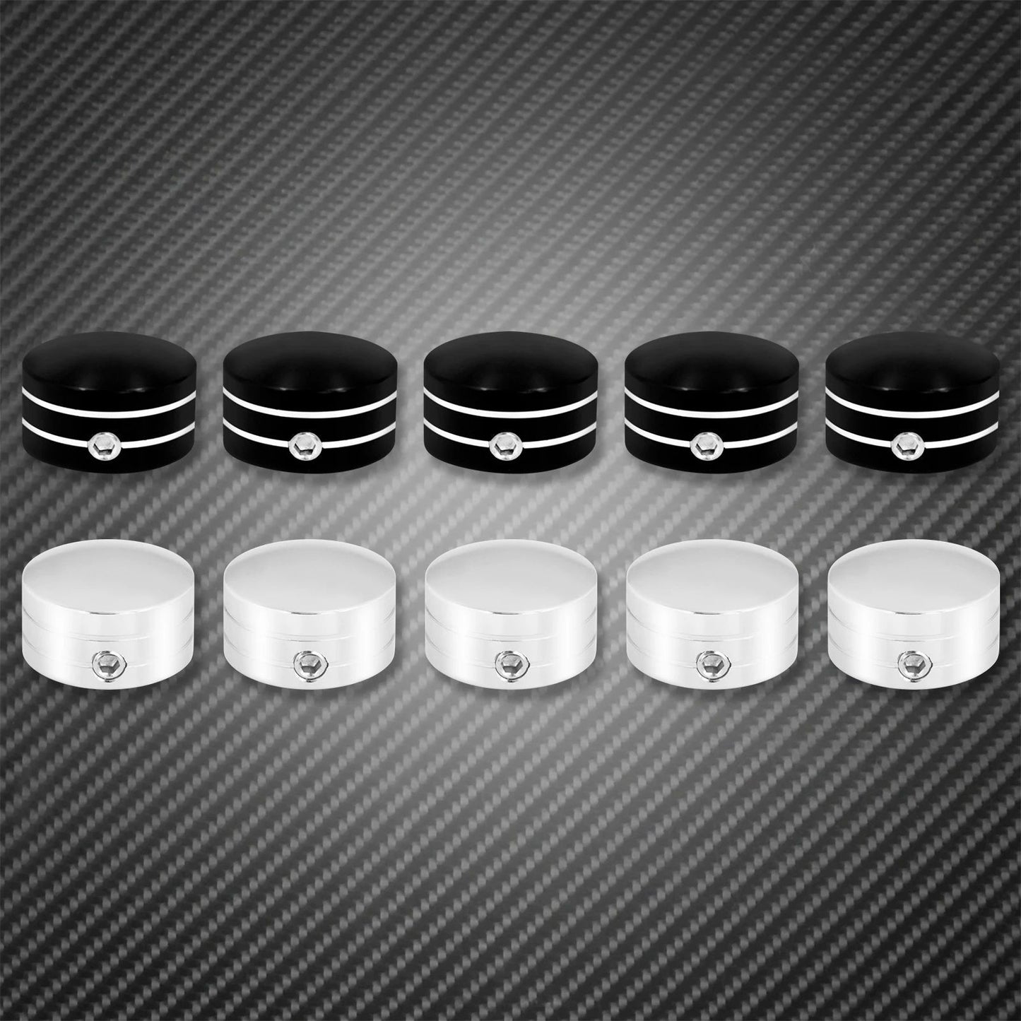 Kit de Parafusos de Coroa Traseira de Motocicleta Preto/Cromado para Harley Touring Road King Street Glide Sportster XL 883 Softail