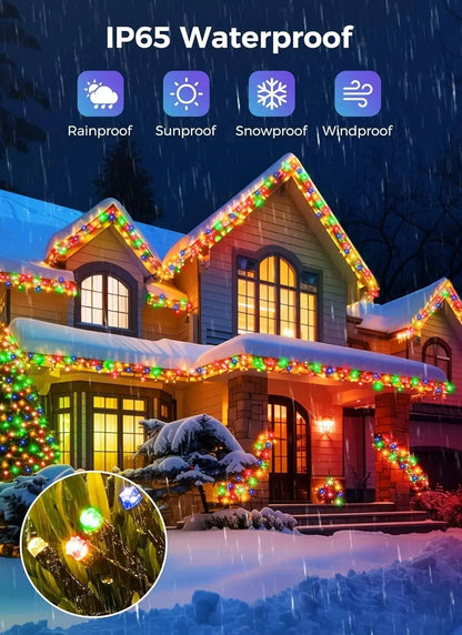 Large Solar Panel Fast Charge Lamp Outdoor Solar String Fairy Light Waterproof Garland String Lights For Christmas Party Garden