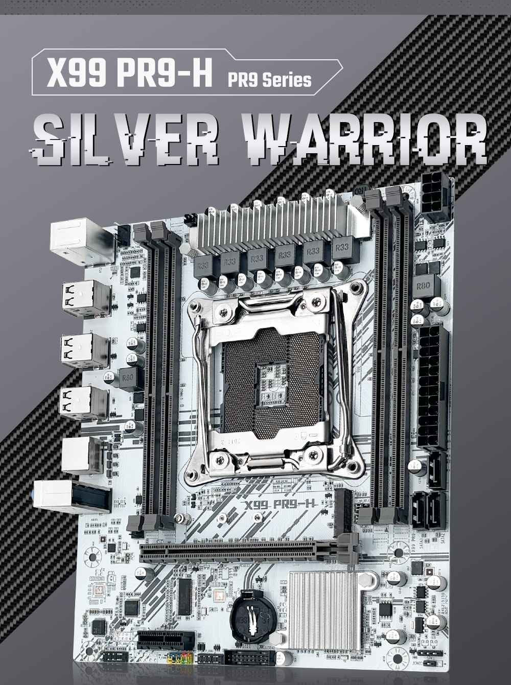 MACHINIST X99 Motherboard kit set Intel Xeon E5 2650 V4 LGA 2011-3 CPU DDR4 8GB*2pcs NVME m.2 White X99 PR9-H Optional combo