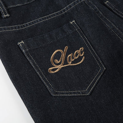 Women's Slim Fit Flared Jeans Y2K Vintage Low Rise Stretch Denim Pants with Embroidery Distressed Style for Everyday Outfits