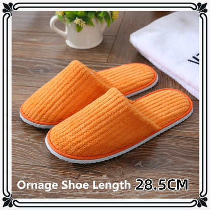 5 Pairs/Lot Mix Colors Men Women Disposable Hotel Slippers Cotton Slides Home Travel SPA Slipper Hospitality Cheap Footwear