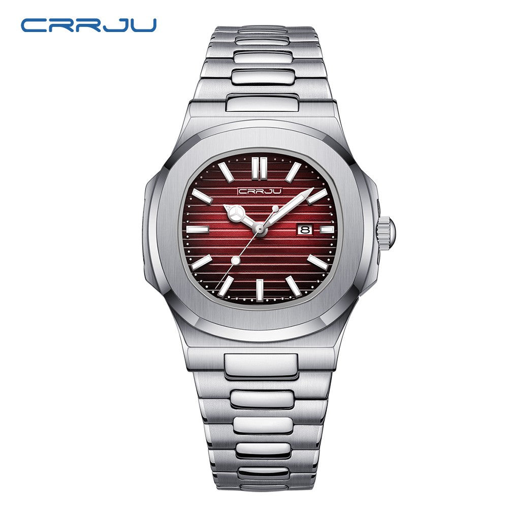 CRRJU  Men Watch 2024 Luxury Top Brand Quartz Watches Business Simple Ultra Thin Luminous Wristwatch Men's Clock Reloj Hombre