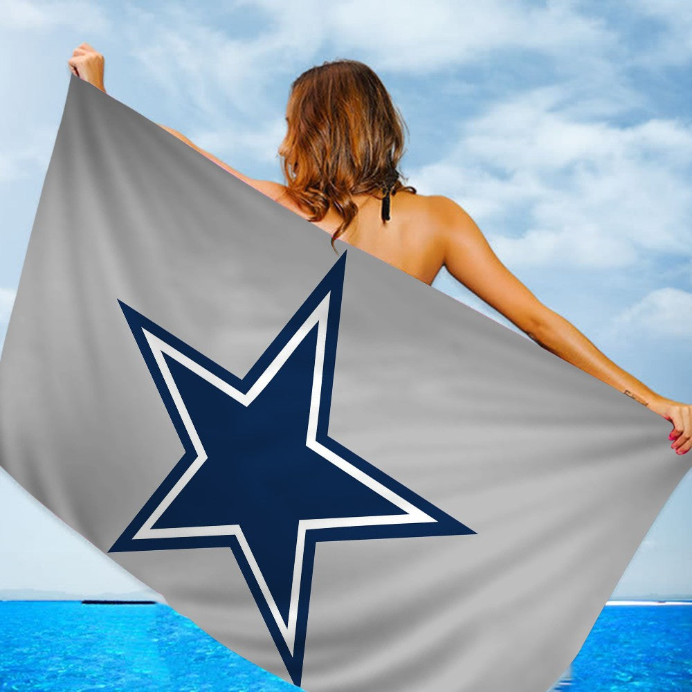Dallas C-Cowboys Prayer Big Microfiber Beach Towels Quick Dry Towel Sand Beach Towels Pool Towel for Travel Swim Pool Yoga