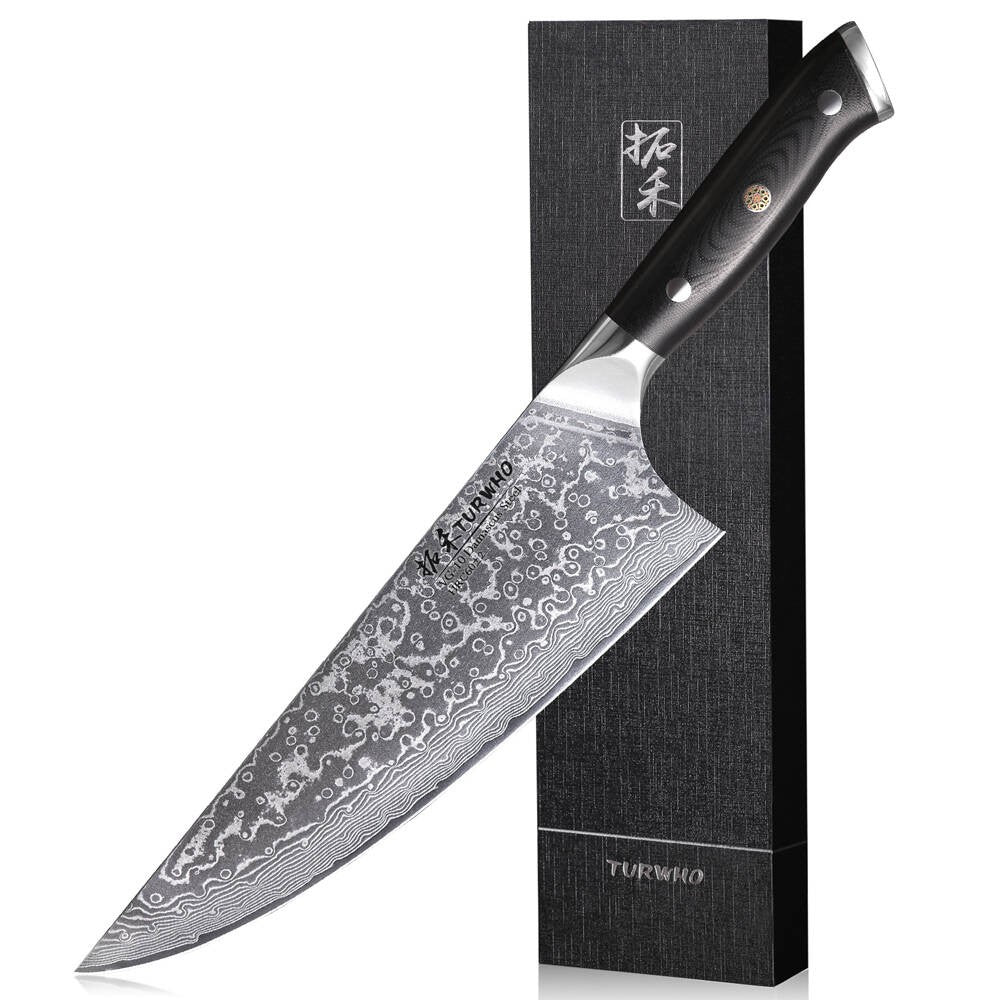 TURWHO 8.5" Kitchen Gyuto Knives 67 Layer Damascus Steel Professional Chef Knife Sharp Meat Cleaver Slicing Kitchenware Tools