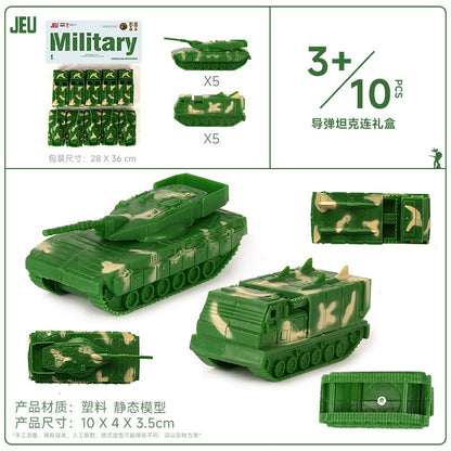 ViiKONDO Bonecos Soldados Exército Brinquedos Modelo Veículo Militar Acessórios Jogo de Guerra Tanque Radar Lançador de Mísseis Artilharia Caça Quartel Ponte