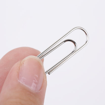 200pcs/box Paper Clips Durable and Rustproof Metal Paperclips for Home School Office Document Organizing Supplies