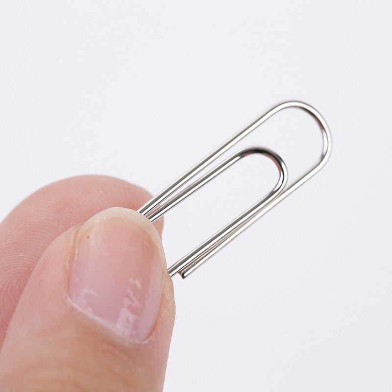 200pcs/box Paper Clips Durable and Rustproof Metal Paperclips for Home School Office Document Organizing Supplies