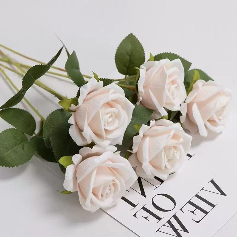 1~20pcs Artificial rose decoration Red rose Realistic artificial flowers Fake flowers Wedding dining table home decoration