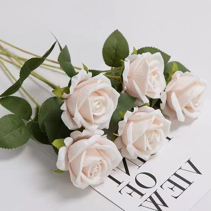 1~20pcs Artificial rose decoration Red rose Realistic artificial flowers Fake flowers Wedding dining table home decoration