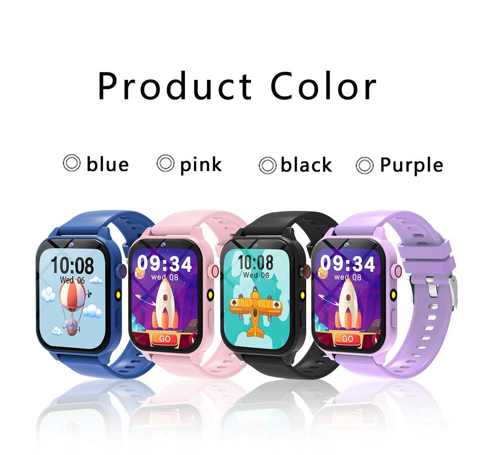 2025 New Children Smart Watch Alarm Clock LED Flashlight Waterproof Kid Watches HD Camera Take Photo Puzzle Game Smartwatch Girl