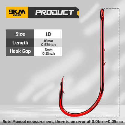 Anzóis de Pesca 9KM Baitholder Haste Longa Vermelho Suporte de Isca Anzol para Água Salgada e Doce, Novo