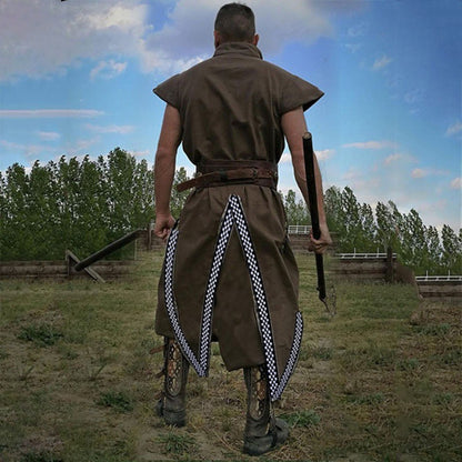 Long Tunic Jerkin Vikings Men's Tarbard Surcoat Medieval Renaissance Costume Shirt Coat Vest Outfit Tabard Costume For Adult