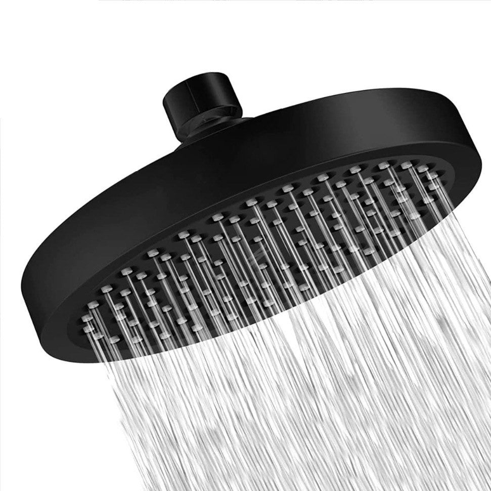 6 Inch Round Booster Shower Set Fully Electroplated Shower Head Home Set Bathroom Extension Shower Rod Set For Bathroom