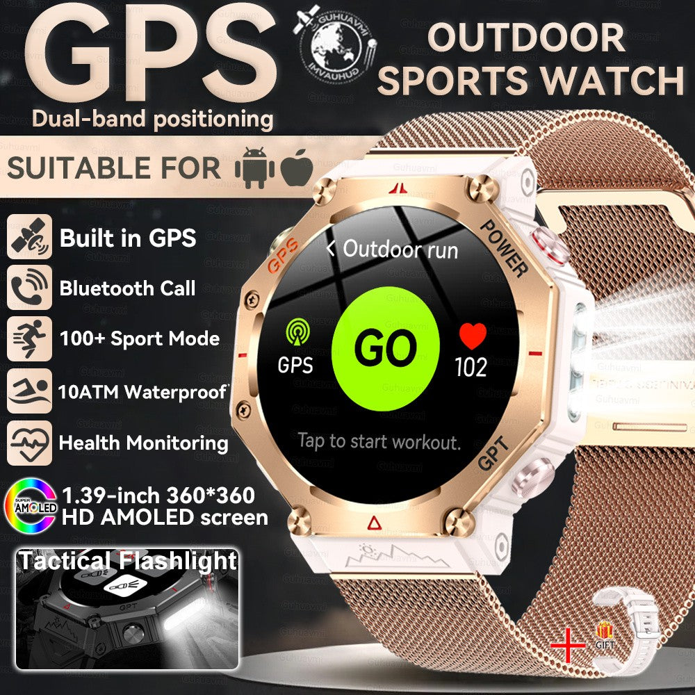 2025 Novo Smartwatch T-Rex 3 Ultra GPS Masculino 10ATM IP68 À Prova D'água GNSS de Banda Dupla Integrado Bússola Smartwatch Esportivo Militar