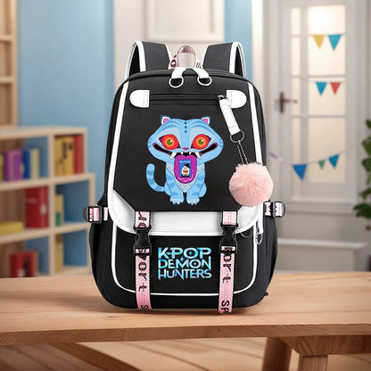 Mochila Demon Slayer K-Pop 2025 Estampa de Desenho Animado Rumi Mira Zoey Até 20L de Grande Capacidade Mochila Escolar para Adolescentes