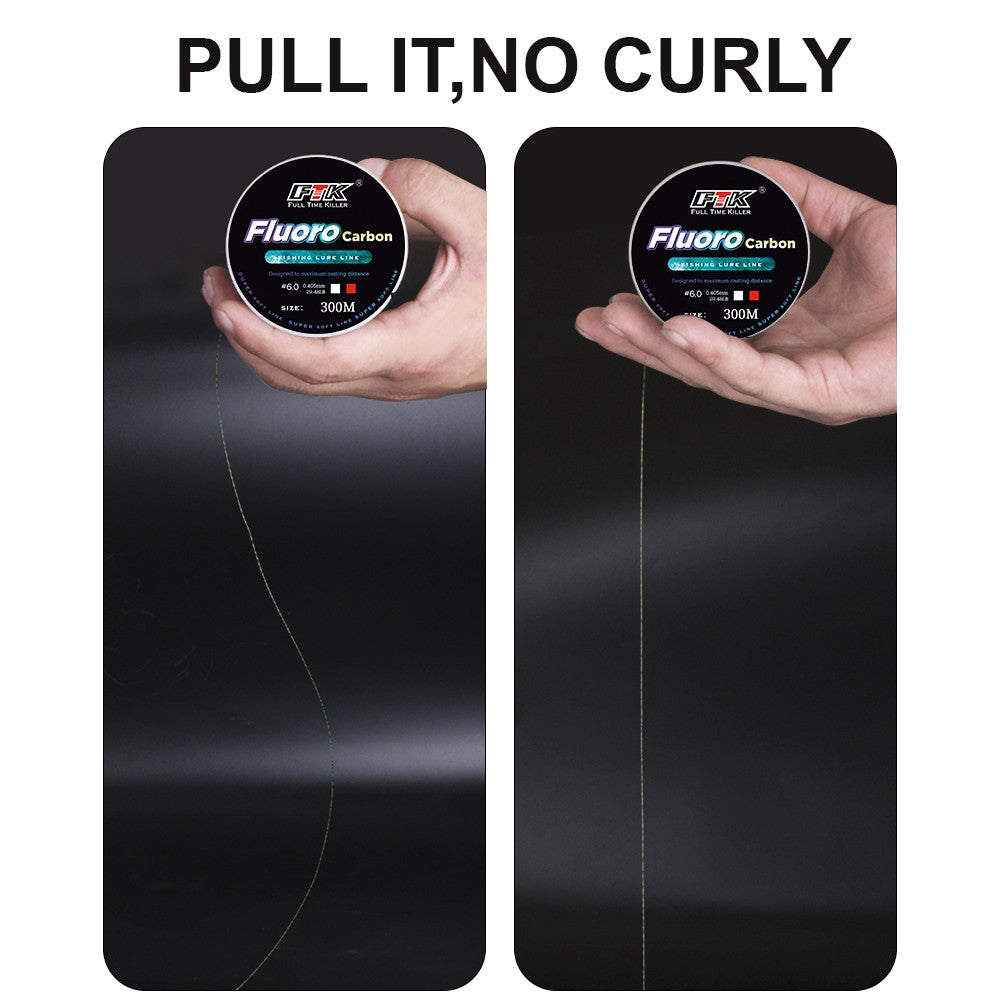 FTK 300/500m Invisible Fishing Line Speckle Fluorocarbon Coating Line 0.14mm-0.50mm 4.13LB-34.32LB Super Strong Spotted Line