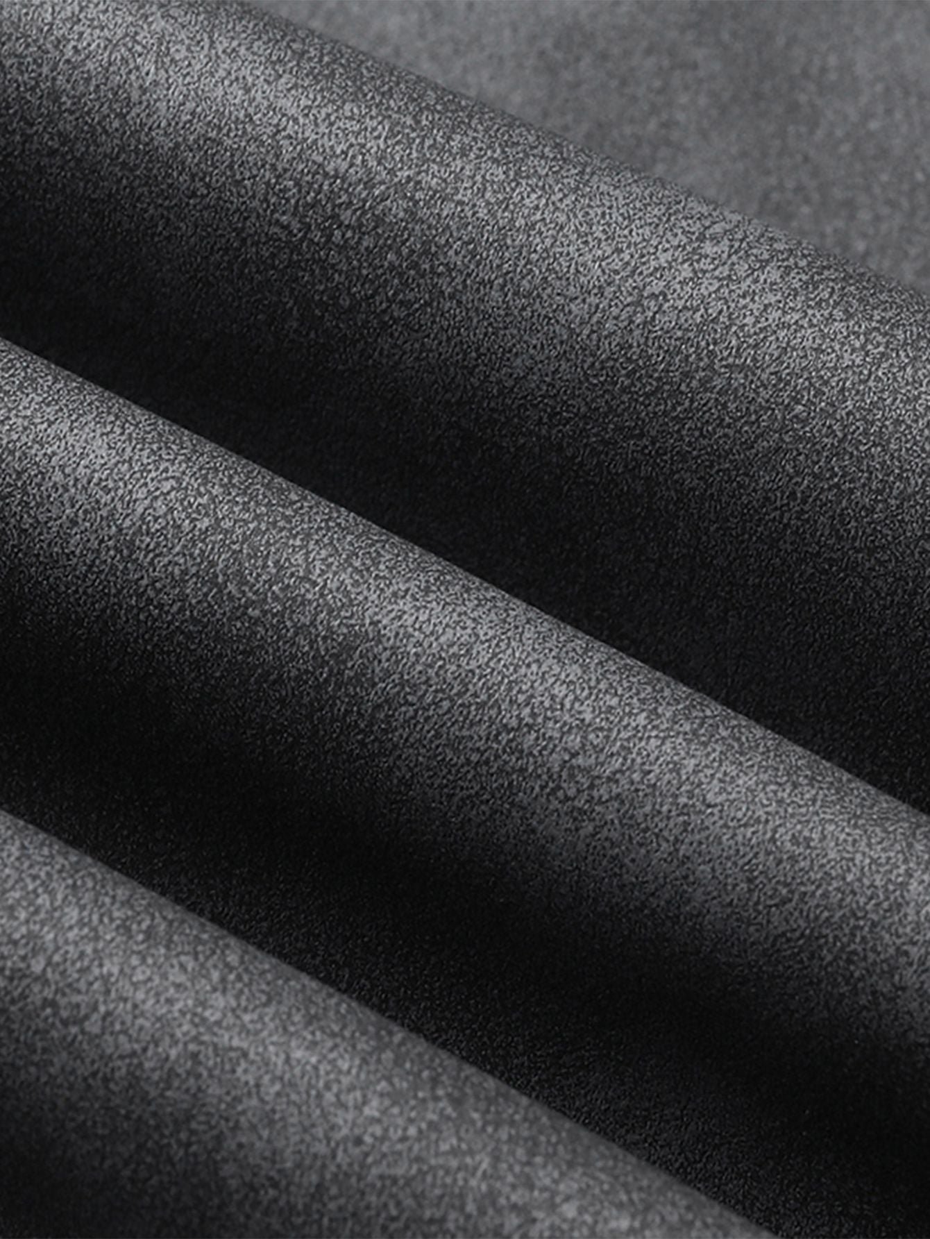 Plus Size Men's Casual Loose Fit Turndown Collar Motorcycle PU Leather Jacket, Suitable For Autumn, Zipper Front