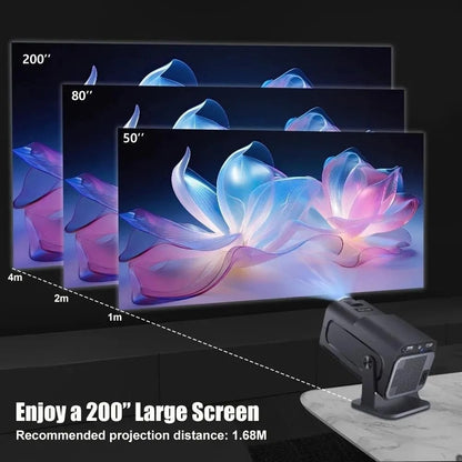 Projetor KaiAqua 4K Android 11 Nativo 1080P 390ANSI HY320 Dual Wifi6 BT5.0 1920*1080P Cinema portátil Projetor HY300 atualizado