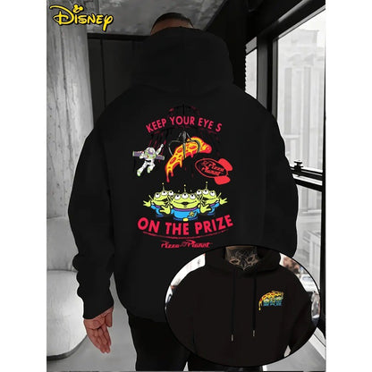 Disney Men's Toy Story Big Eyes Cartoon Hoodie Autumn/Winter New Casual Fashion Men's and Women's Street Wear