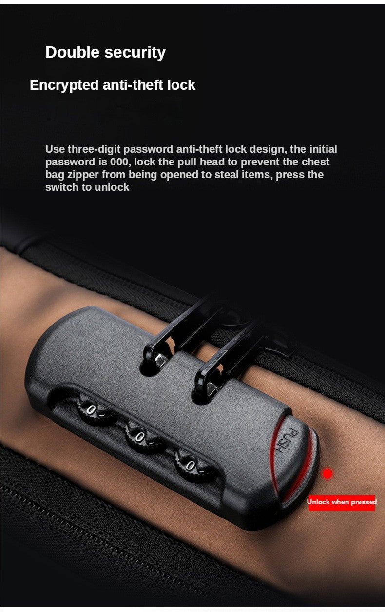 Large Capacity Multifunction Shoulder Crossbody Bag Messenger Chest Sling Travel Pack for Male Men Usb Waterproof Sports Running