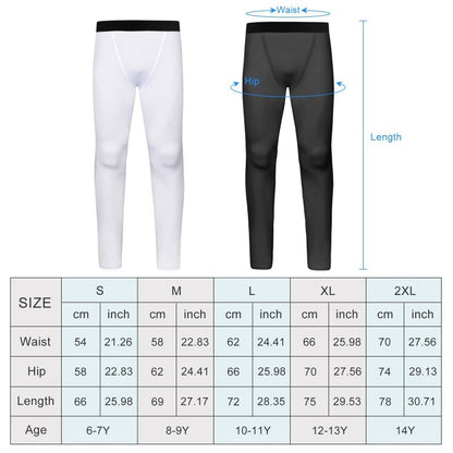 Single Leg Basketball Leggings Quick Drying 6-14 Years Teen Boys Running Football Yoga Fitness Compression Pants Sports