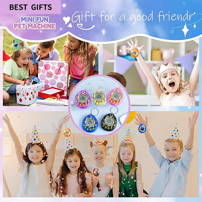 64-6PCS Virtual Pet Keychain Tamagotchi Electronic Toys for kids Video Game Party Favors Birthday Gifts School Classroom Prizes