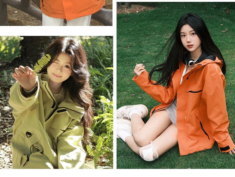 Hiking Jacket Waterproof Women Men 3 in 1 Two-Piece Detachable Windproof Waterproof Mountaineering Ski Jackets Men 2025 New