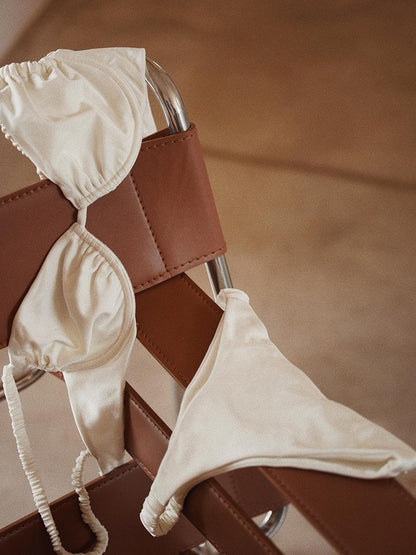 Solid Bikini Set Sexy Two Piece Suit Women'S Bathsuit Low Waist Swimsuits 2025 Bikinis Summer Swimwear 2025 Biquini