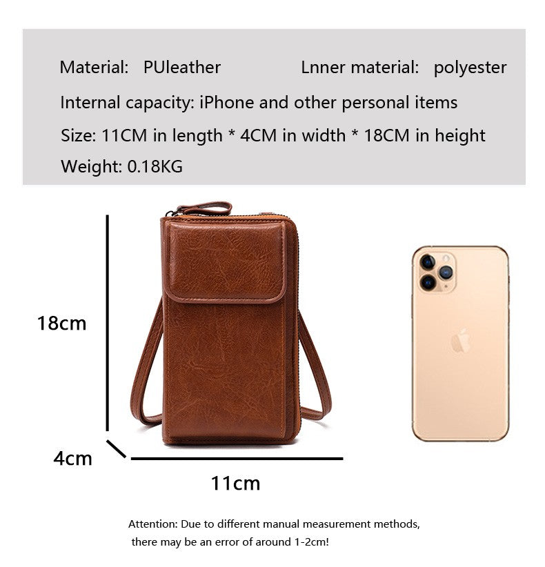 Mini versatile women's phone bag, women's crossbody bag, large capacity fashionable niche phone bag